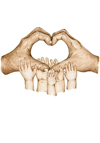 Morföräldrar till 5 barnbarn (Färg) - Poster